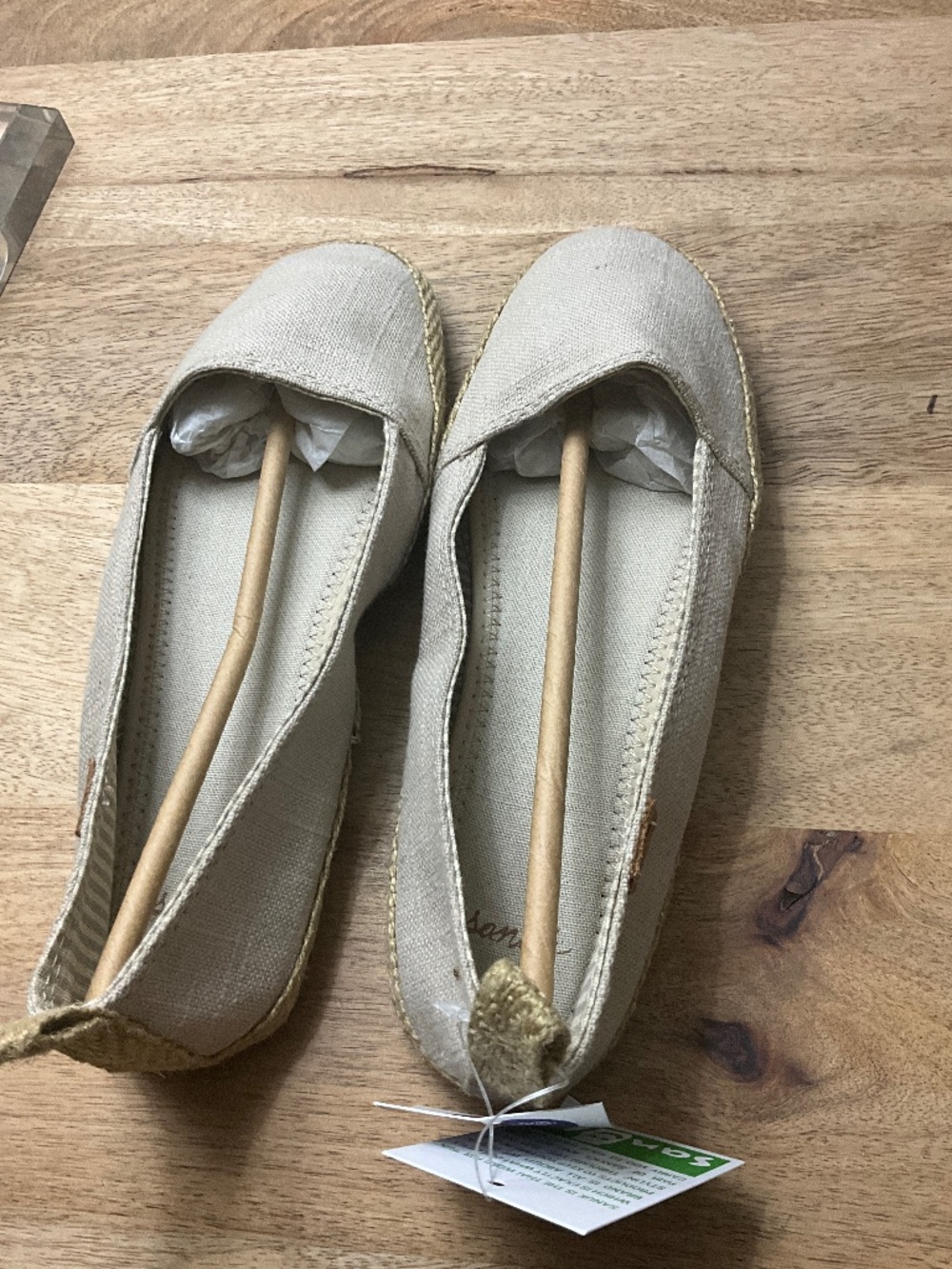 Sanuk beige Canvas Espadrille Flat size 7